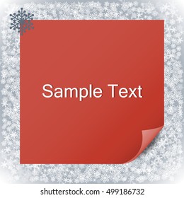 Cristmas a frame with snowflake. With space for your text.