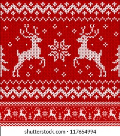 Weihnachtsschmuck: Pullover mit Hirschen