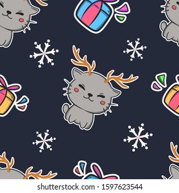 Cristmas Pattern Cute Hand Drawn Illustration