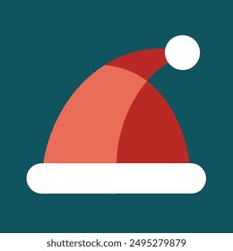 cristmas santa hat vector icon