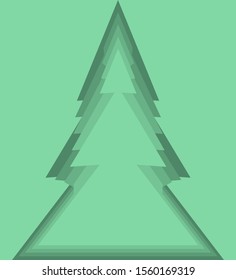 cristmas tree concept vision of layers of reality. cool postcard background.
