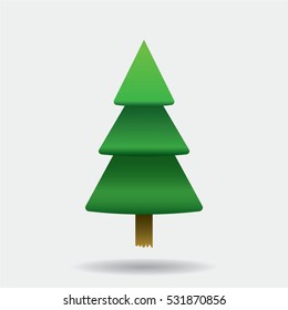 Cristmas Tree icon, Flat design
