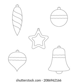 cristmas tree vector  new year toys