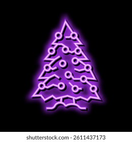 cristmas tree winter neon light sign vector. cristmas tree winter illustration