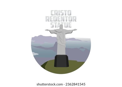 Cristo Redentor Statue of Rio De Janeiro, Brazil, America svg