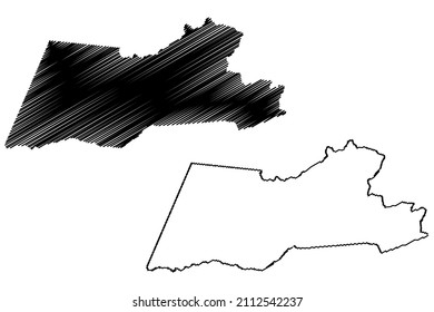 Cristopolis municipality (Bahia state, Municipalities of Brazil, Federative Republic of Brazil) map vector illustration, scribble sketch Cristopolis map