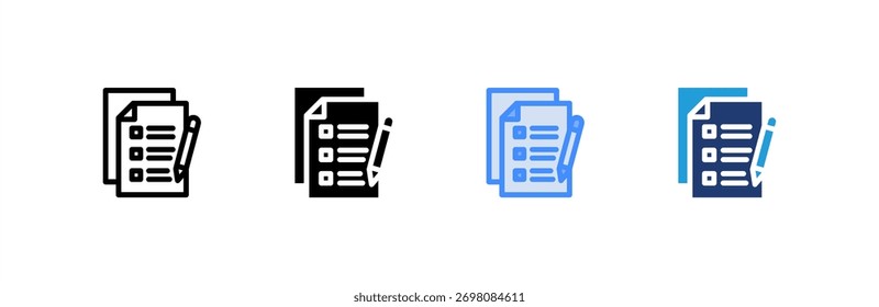 Criteria icon set multiple style collection. Vector illustration.
