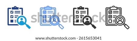 Criteria icon set multiple style collection