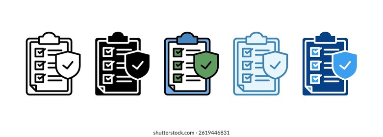 Criteria Insurance Icon Set Multiple Style Collection