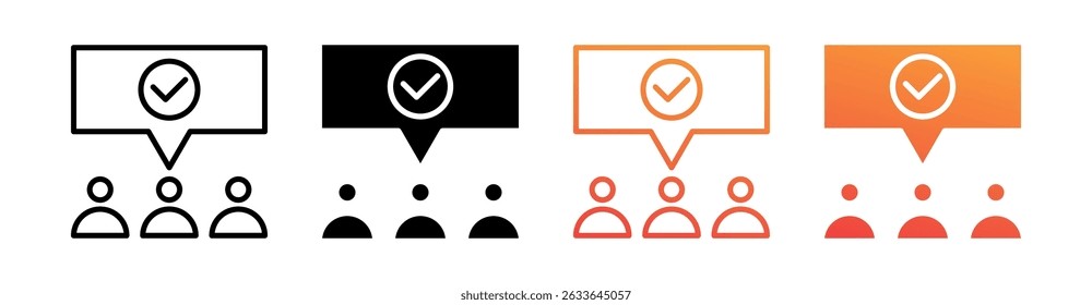 Criteria Multi Style Icon Set Vector
