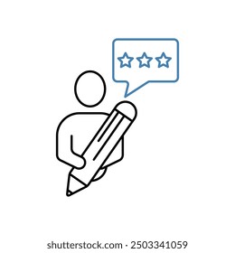 critic concept line icon. Simple element illustration.critic concept outline symbol design.
