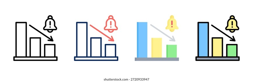 Conjunto de iconos de alerta crítica colección de estilos múltiples