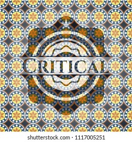 Critical arabesque style emblem. arabic decoration.