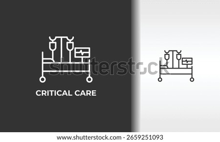 Critical Care Vector, Icon Or Logo Sign Isolated Symbol Illustration