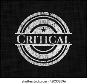 Critical chalkboard emblem