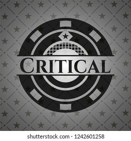 Critical dark badge
