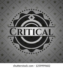 Critical dark icon or emblem