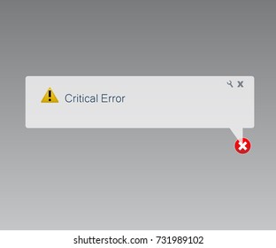 Critical Error Warning Message