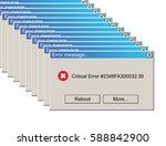 Critical Error Warning Message. Vintage User Interface. Vector Illustration.