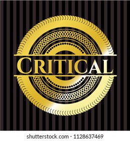Critical golden emblem or badge
