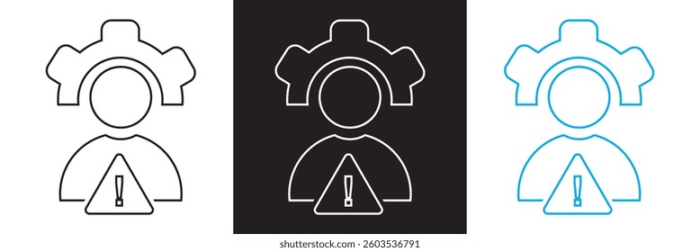 Critical icon set collection.  Vector illustration. isolated on white and black background. EPS 10