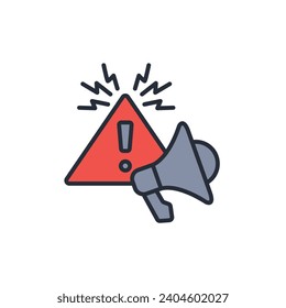 kritisches Symbol. vector.Editable stroke.linear style sign for use web design,logo.Symbol illustration.