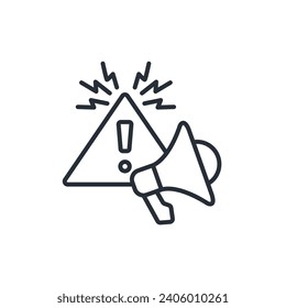 critical icon. vector.Editable stroke.linear style sign for use web design,logo.Symbol illustration.