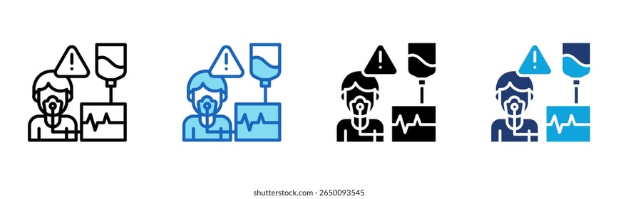 Critical Illness Symbol Multi Style Vektorgrafik