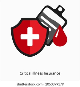 Critical Illness Insurance Icon Concept