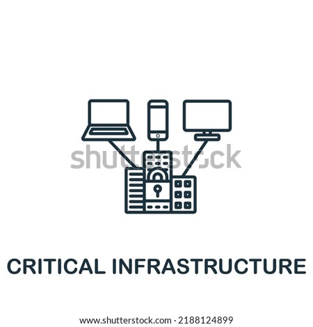 Critical Infrastructure icon. Monochrome simple Cybercrime icon for templates, web design and infographics