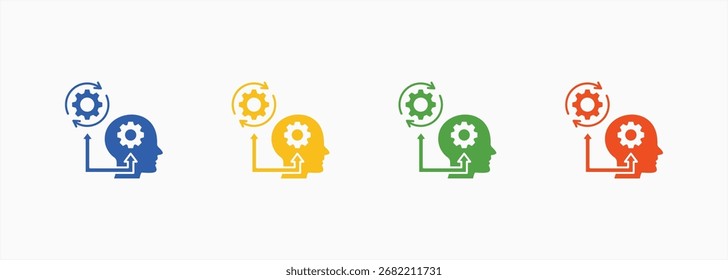 Critical Learning Icon Set Color Multiple Style Collection