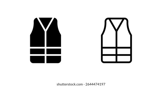 Critical life vest safety icon for water rescue, survival, and emergency situations. Essential for boating, swimming, and marine safety.
