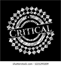 Critical on chalkboard
