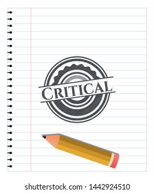 Critical penciled. Vector Illustration. Detailed.