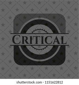 Critical realistic black emblem