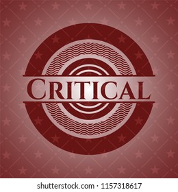 Critical red icon or emblem