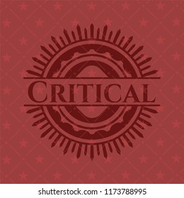 Critical red icon or emblem