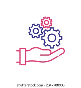 Critical Success vector 2 colour icon style illustration. EPS 10 file