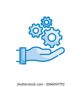 Critical Success vector blue colours icon style illustration. EPS 10 file