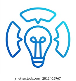 Critical Theory Icon - Outline Gradient Icons For Sociology And Education