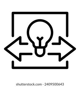 Critical think icon outline vector. Business skill. Human mental