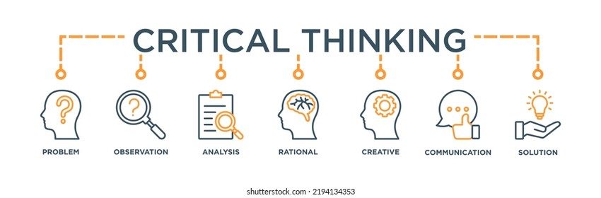 Critical Thinking Banner Web Icon Vector Illustration Concept For Analysis of Facts