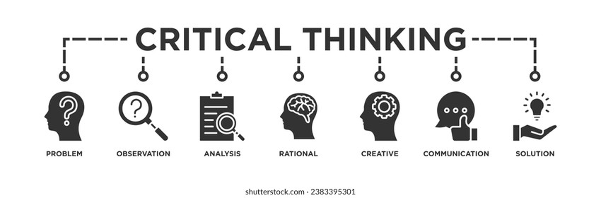 Critical Thinking Banner Web Icon Vector Illustration Concept For Analysis of Facts	