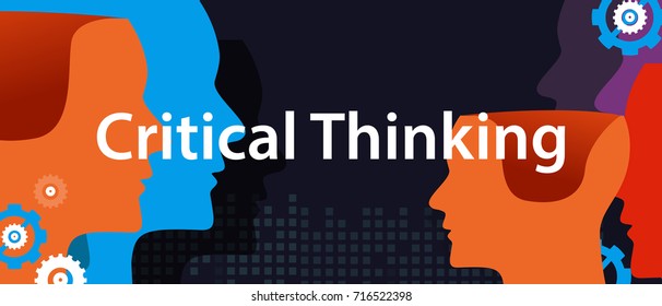 critical thinking concept of creative solution head brain storm problem solving