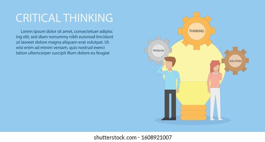 critical thinking creative concept.brainstorm analyze,problem,thinking,solution