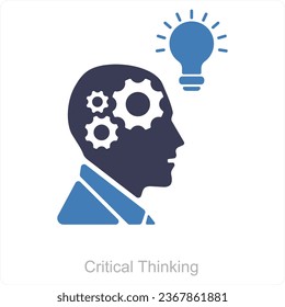 Critical Thinking and creative icon concept
