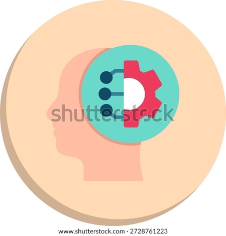Critical thinking Flat Circle Style Icon