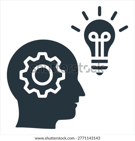 Critical Thinking Glyph Icon Vector Illustration