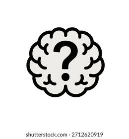 Icono de "Pensamiento Crítico": un cerebro con un signo de interrogación en su interior.