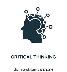 Critical Thinking icon. Creative element sign from life skills collection. Monochrome Critical Thinking icon for templates, infographics and more.